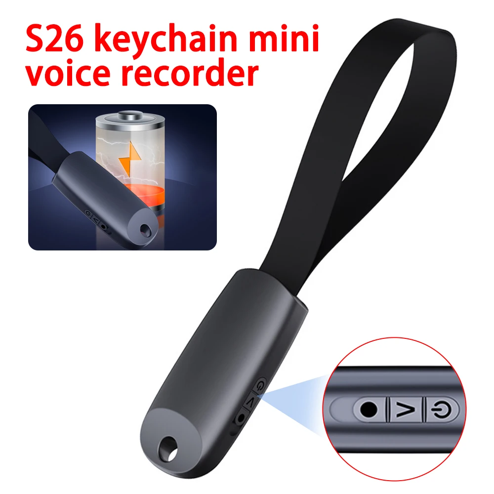 Mini Gravador de Voz Digital para Reunião Ditafone Profissional Voz Ativada hd Redução de Ruído Gravação de Áudio Mp3 Player