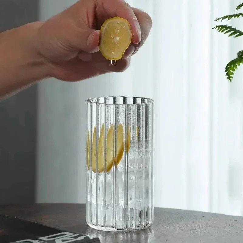 Japanese Style Straight Colin Glass Cocktail Glass Highball Long Island Iced Tea Long Drinking Glasses Coffee Cups