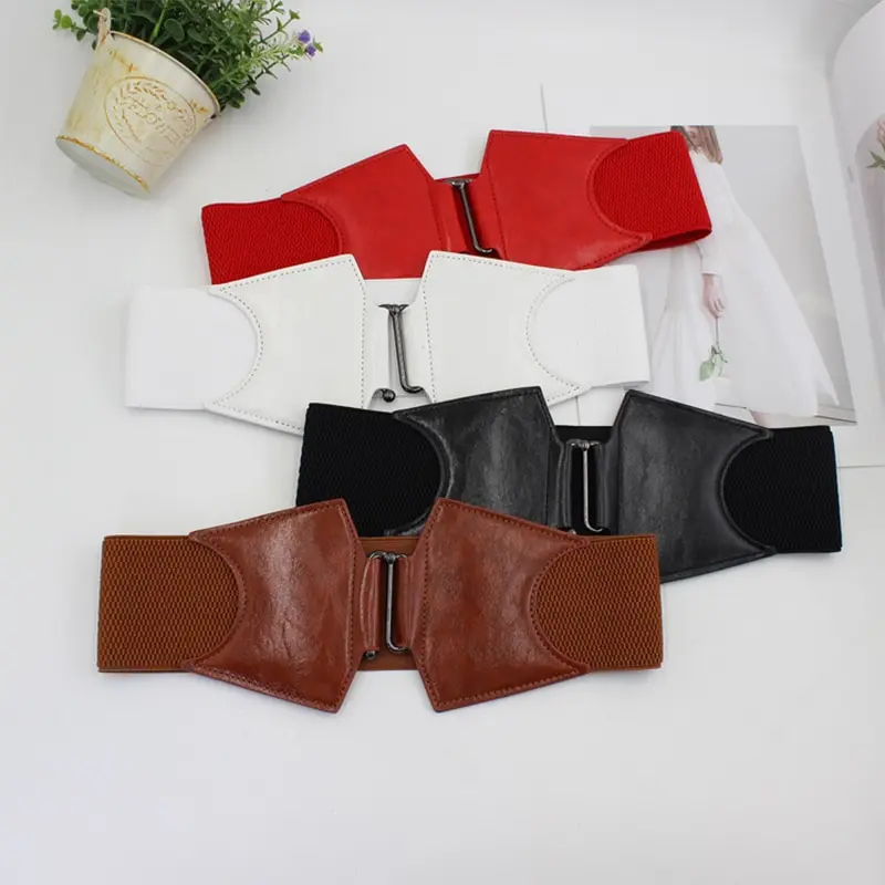 Elastic Corset Belts Designer Ladies Waist Wide Stretch Cummerbunds Female Big Dress Corsets Belt Girls