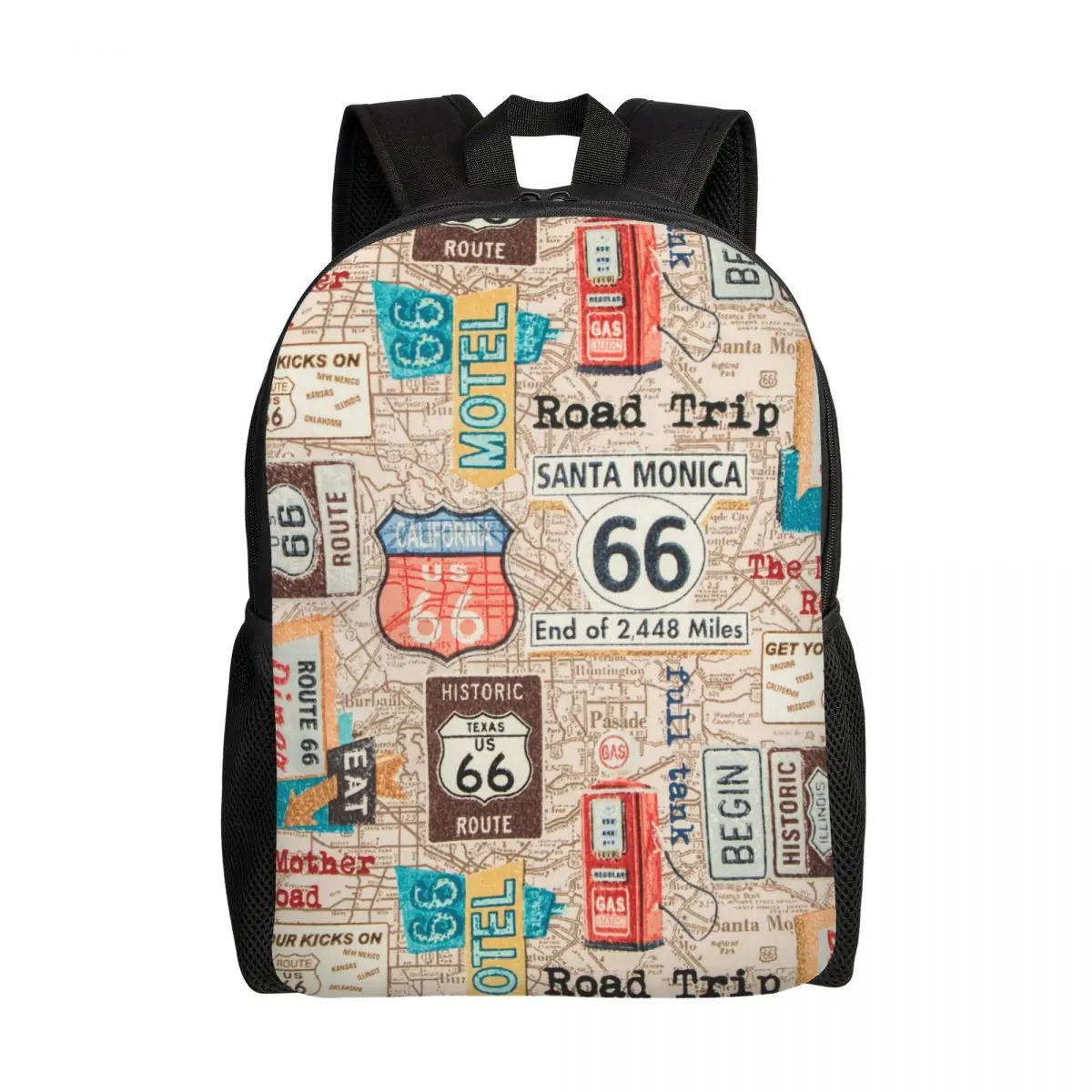 

Винтажный дорожный рюкзак для мужчин и женщин, дорожная сумка с принтом 3D, для ноутбука 15 дюймов, для путешествий, с дорожной картой США, для колледжа