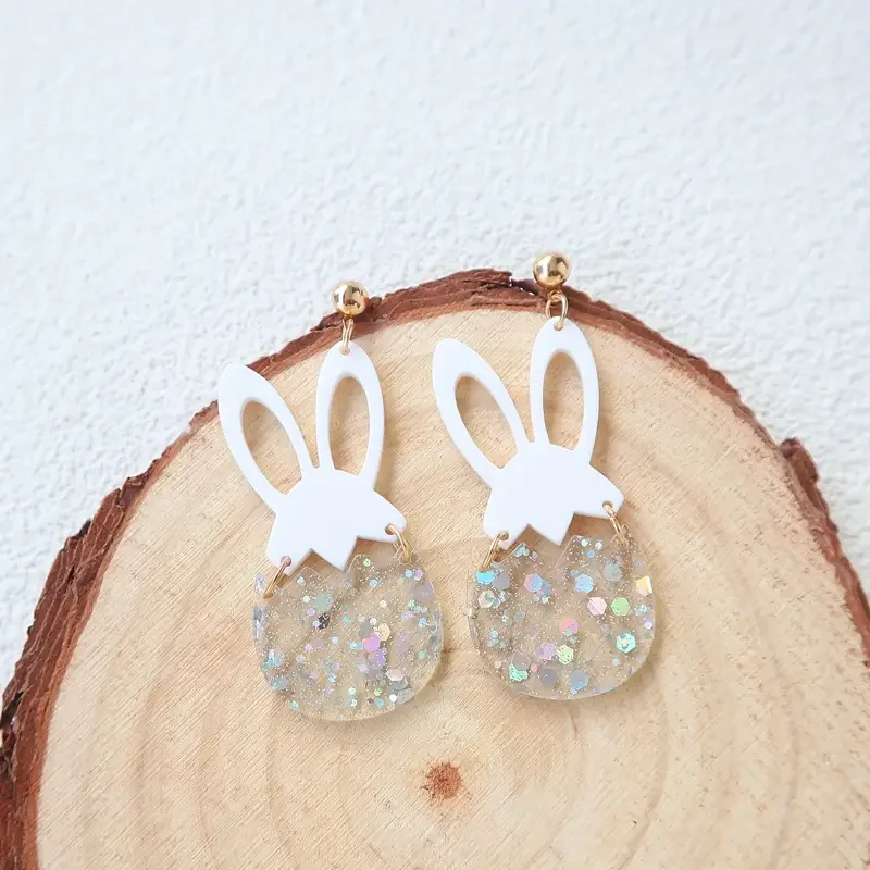 Easter Day Ear Jewelry Rabbit Easter Egg Dangle Earrings Cartoon Style Female Earrings dangle earrings