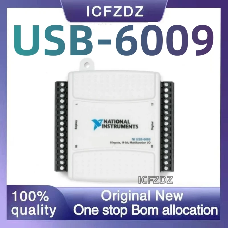 100% 오리지널 미국 NI USB-6009 데이터 수집 카드, 와이어링, 터미널 779026-01 포함, 신제품