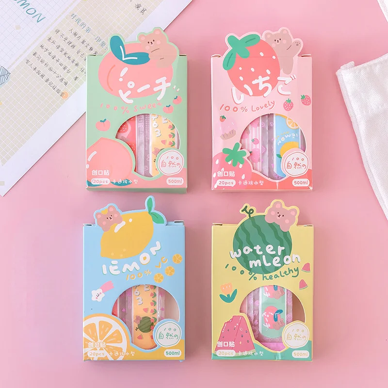 20 шт./корт. Детские Водонепроницаемые пластыри с рисунками из мультфильмов для