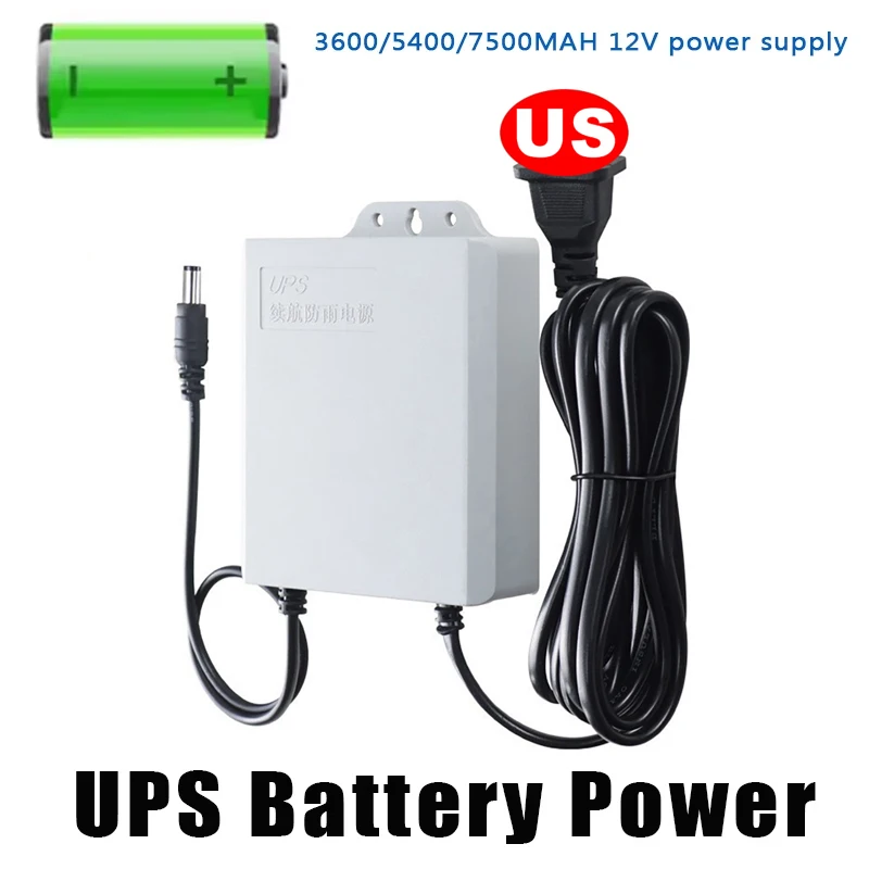 Su geçirmez UPS Yedek Pil Güç Adaptörü Kaynağı 3600 mAh DC12V Çıkışı güvenlik kamerası Güvenlik UPS İzleme Elektrik Kesintisi