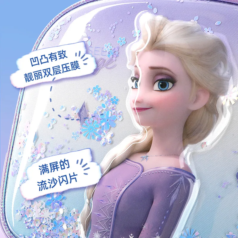 2022 Disney Frozen School Bags For Girls Elsa Anna Primary Student Shoulder Orthopedic Backpack Grade 1-4 Large Capacity Mochila