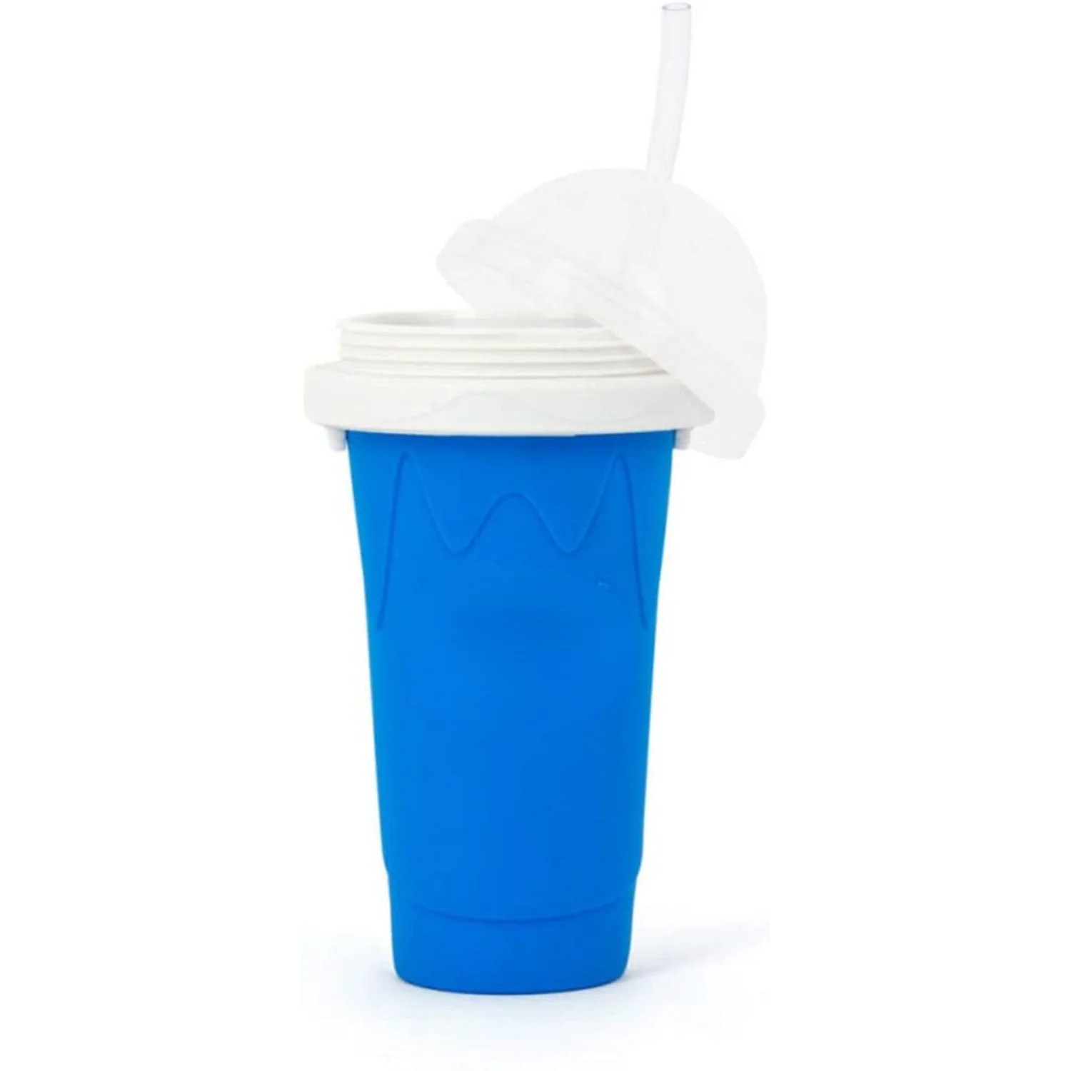 Ice Cup Travel Portable Double Layer Silica Cup Children's Adult Slushy Ice Pinch Hot Summer Cooler Smoothie Silicon