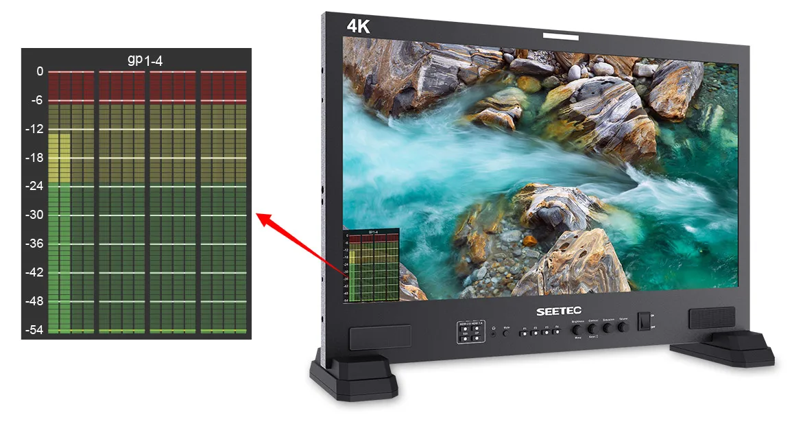 LUT215 4K Monitor 21.5 inch Broadcast Studio Monitor 3D LUT Touch Screen IPS 3G-