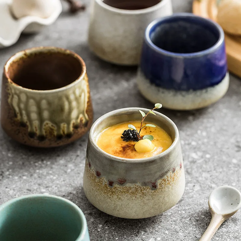 

200ML Retro Teacup Ceramic Coffee Cup Office Water Cup Filter Tea Mug Coffee Mug Handmade Creative Office Drinkware