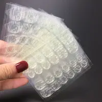 240Pcs/10Sheet False Nail Tips Jelly Glue Clear Double Sided Adhesive Tape Glue Sticker DIY Tips Fake Nail Acrylic Manicure Tool 2