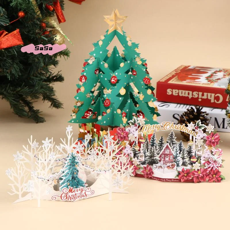 3D Santa Claus Christmas Decorative Card Festive Greeting Card for Parents Siblings Teachers Classmates - Image 2