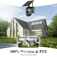 Ctronics sans fil solaire 10000mAh WiFi caméra de Surveillance extérieure 360 PTZ détection humaine suivi automatique Vision nocturne 4MP 3MP 3