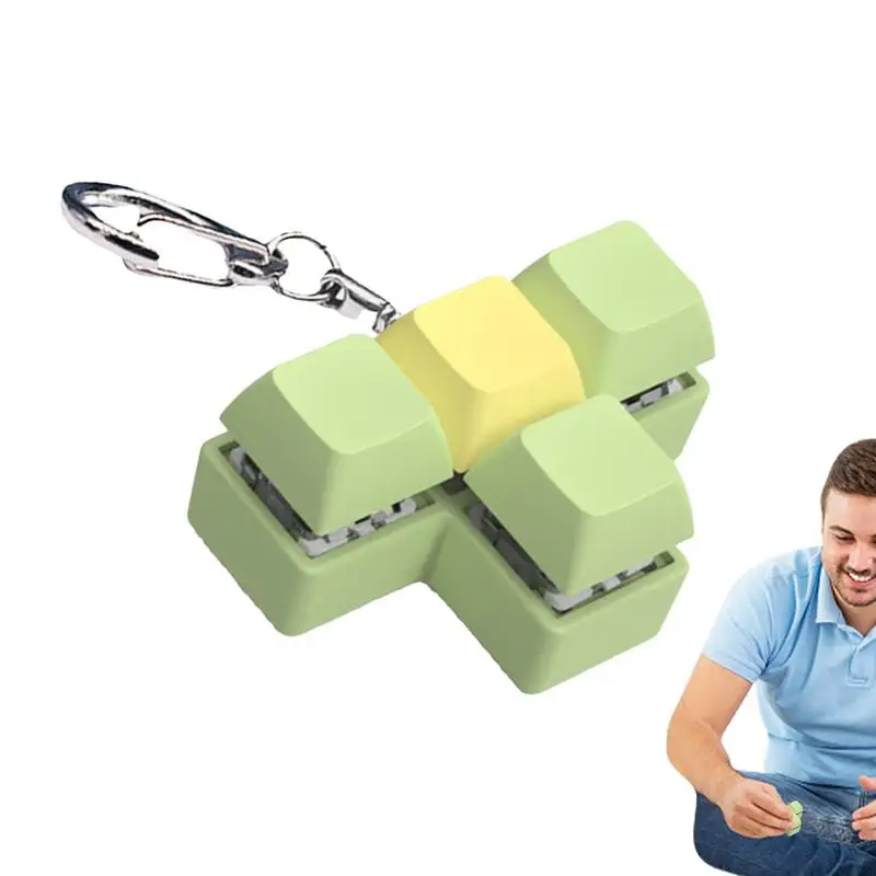 

4-кнопочный тестер для игрушек, забавная механическая клавиатура, светящаяся механическая клавиатура, игрушечная клавиатура, брелок, тестер для игрушечного вала, расслабляющий