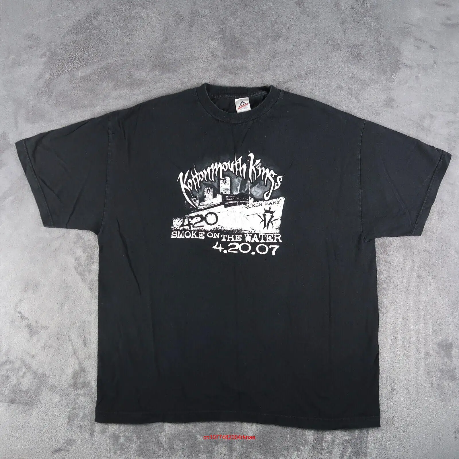 Винтажная Футболка 2007 Kottonmouth Kings, черная, Размер 2XL XXL 420, с длинным или коротким рукавом