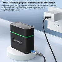 PUJIMAX AA 1.5V 4255mWh Smart Charging Compartment 4-Slot Rechargeable Batteries Lithium Battery Charger Set Large Capacity 4