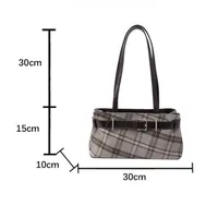 Sac à bandoulière rétro à carreaux pour femme 2026 – Nouveau sac fourre-tout texturé et tendance, polyvalent pour le travail et les trajets quotidiens, sacs à main pour femmes 6