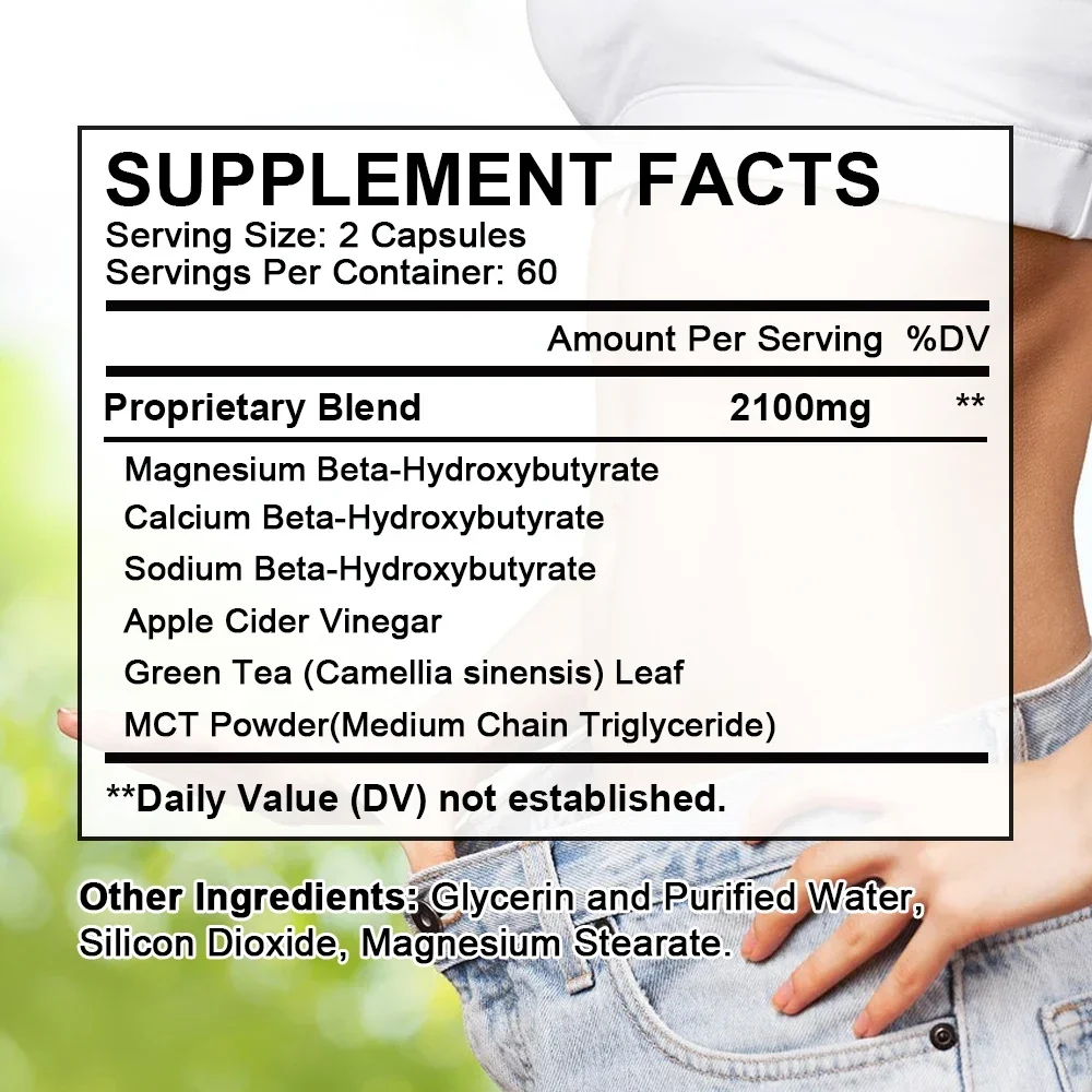 Keto Plus+ Weight Loss Supplement Fat Burning Capsules Malic Acid Burn Belly Fat and Muscle Supplement Ketogenic Diet fat burner,capsule slimming cleanse