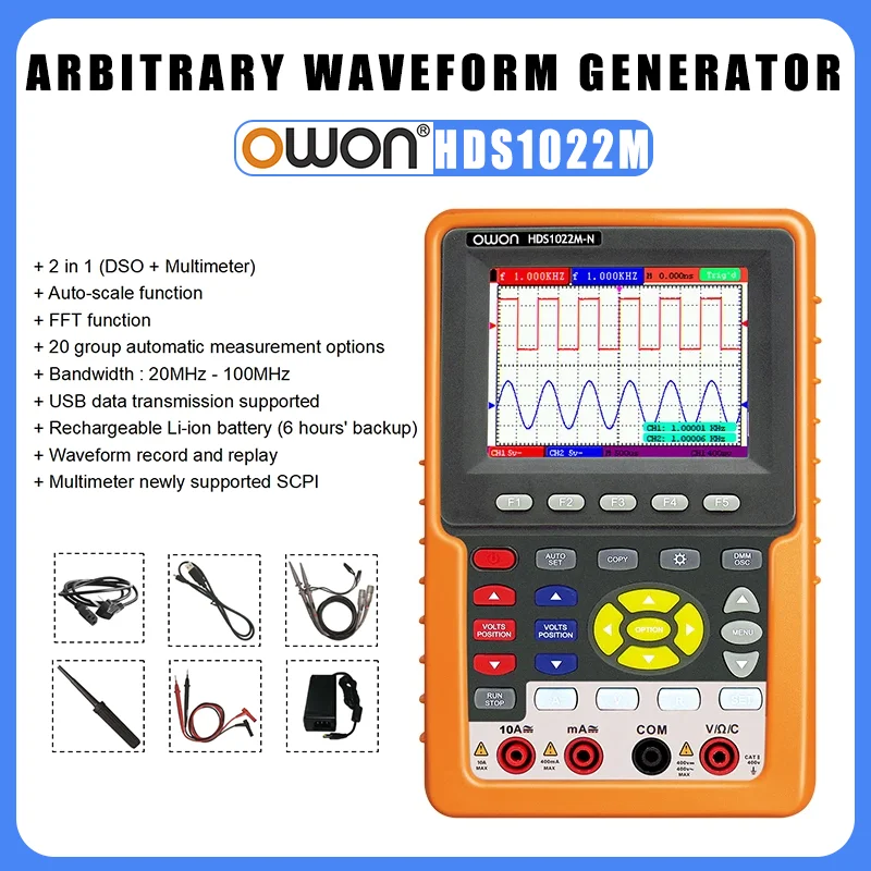 OWONHDSNSeriesDigitalOscilloscopes2In1DSOMultimeterFFT