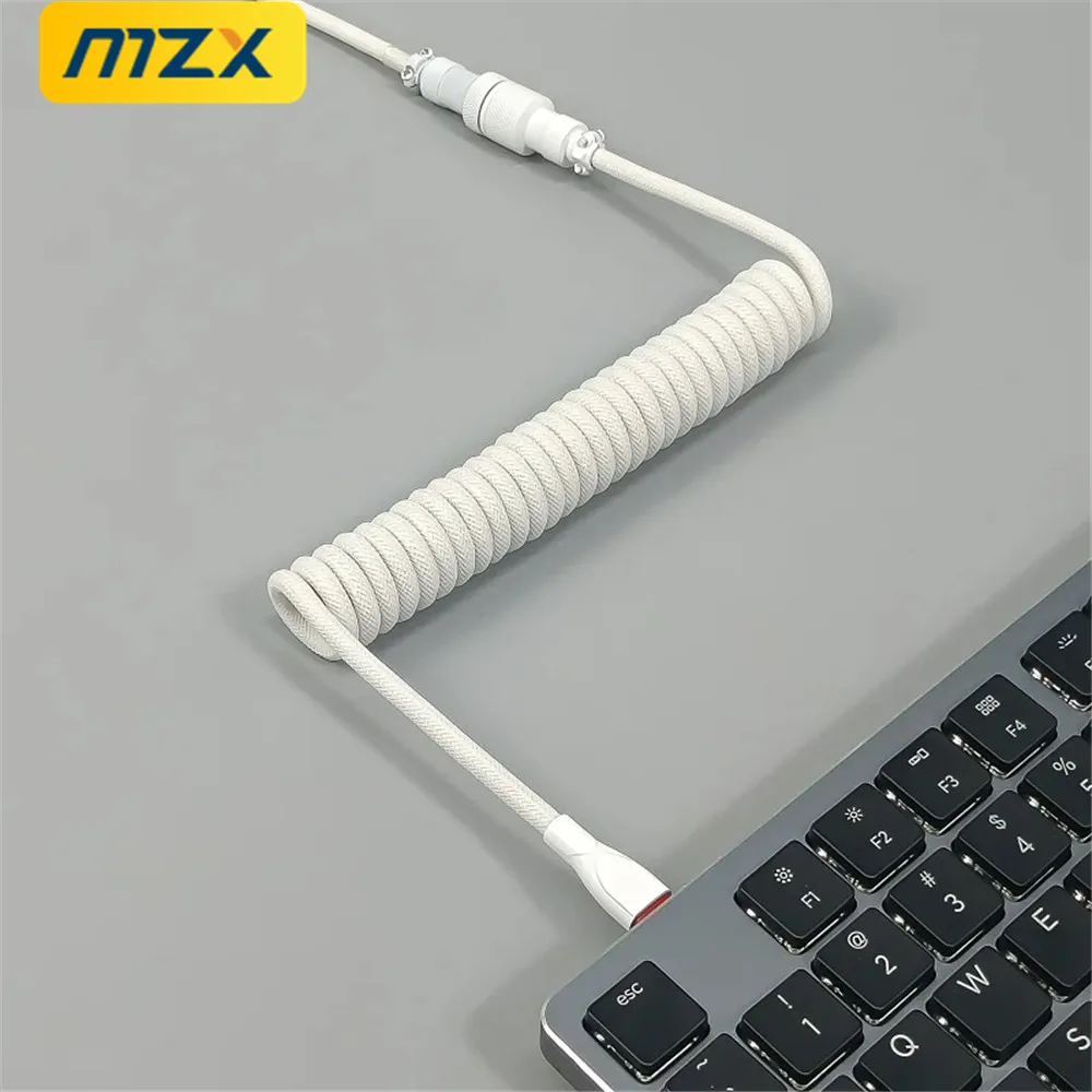 MZX Спиральный кабель USB Type C для механической клавиатуры | AliExpress