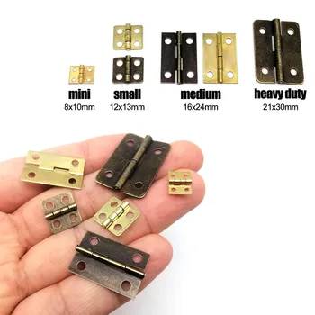 Mini Wooden Box Hinges Set 1