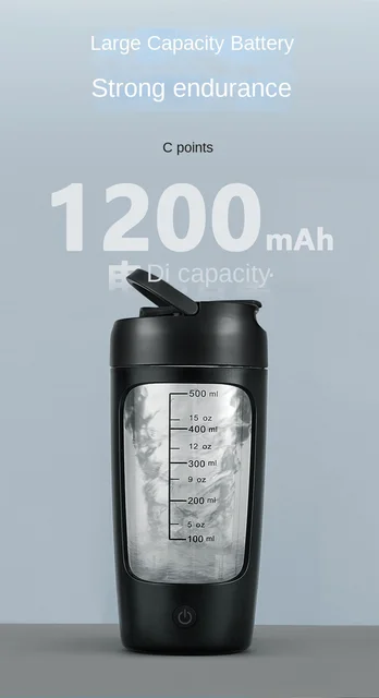 Travelwant 650ml Electric Protein Shaker Bottle, BPA-free & Leak