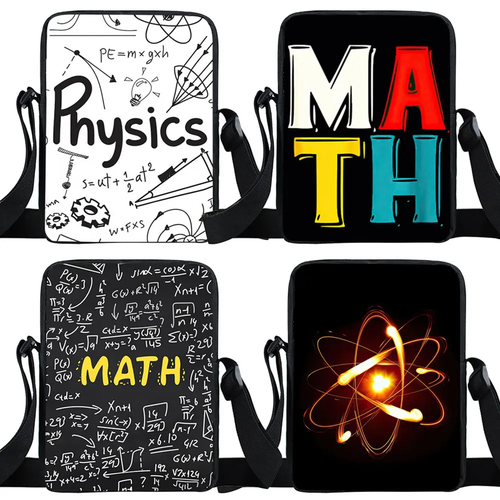 

Physics Mathematics Print Crossbody Bag Funny Math Formula Women Handbag Math Phone Houlder Shoulder Book Bags Messenger Bag