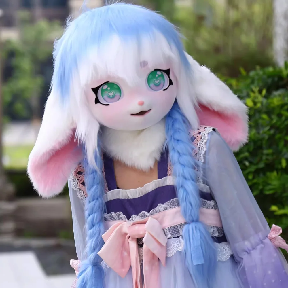 Kig Fursuit Kigurumi Headset Furry Cosplay Costume Animal Loop Ear Rabbit Furry Mask Head Base Paw Comiket Cosplay Costume cosplay costumes