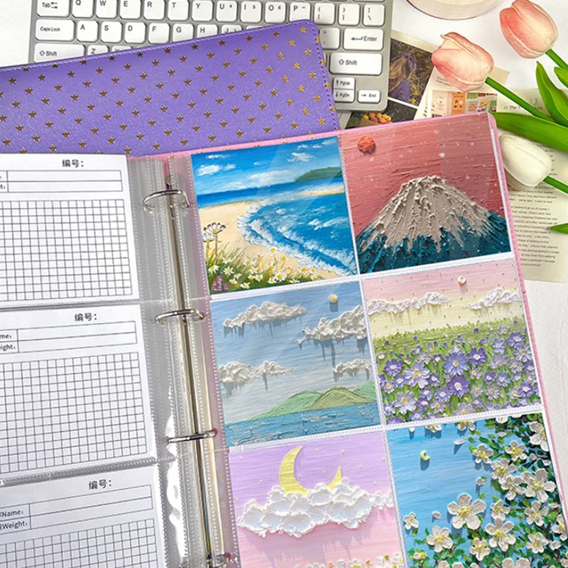 A4 Clear Photo Album Refill Pages File Protector 4 Holes 9 Ring Binder for Photocards Cards Notebook 10Pcs