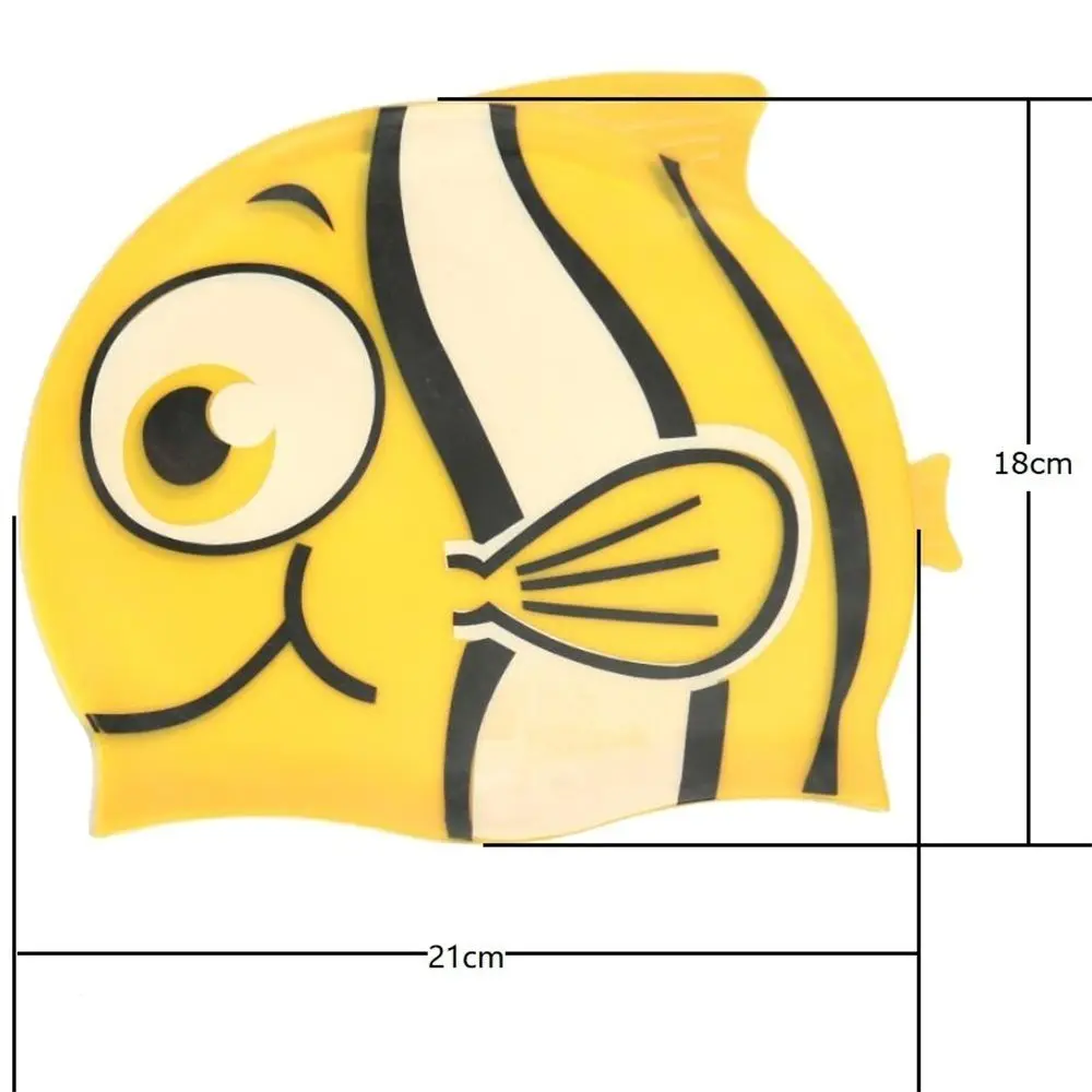 Swimming Pool Lovely Cartoon Animal Elastic Comfortable Kids Swimming Cap Beach Hat Diving Hat Silicone