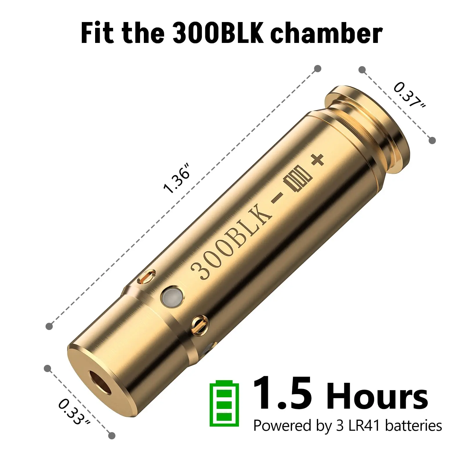 Red Laser Bore Sight 300blk Boresighter Zeroing For Rifle Riflescope Pistol Airsoft with 6pcs Batteries laser bore sight
