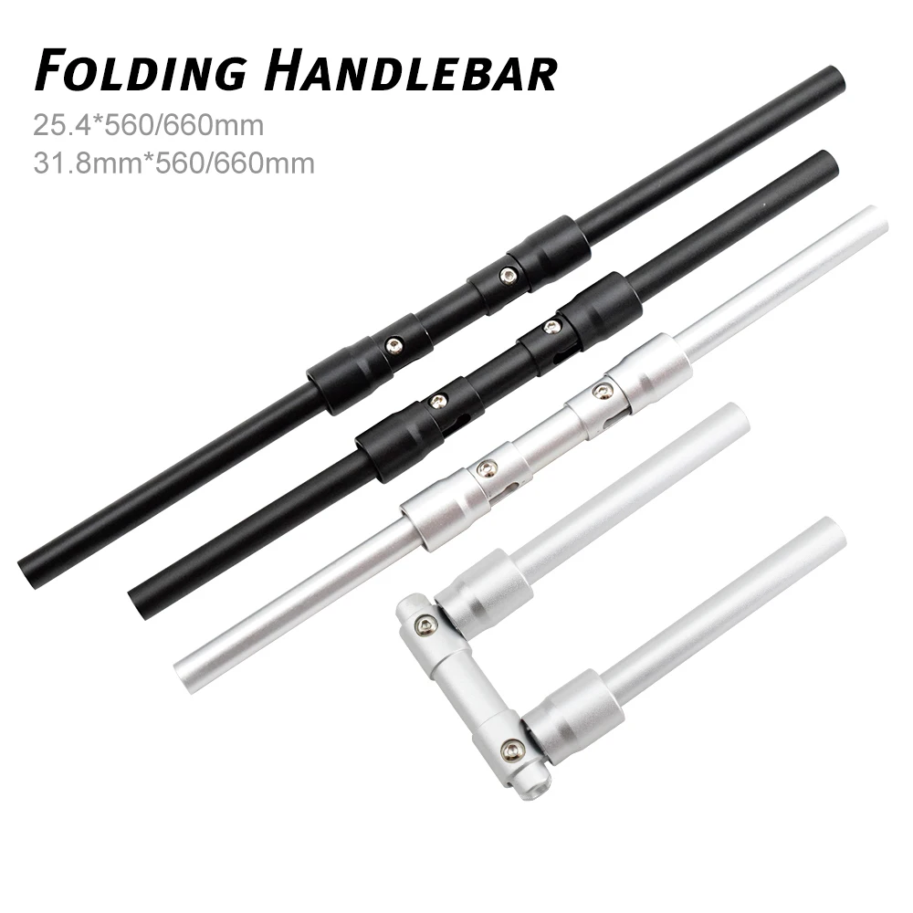 Bicycle Handlebar Quick Folding Bike Handlebar Alloy Aluminum 90 Degree Foldable Electric Kick Stunt Scooter Bicycle Handle Bars 25.4/31.8mm