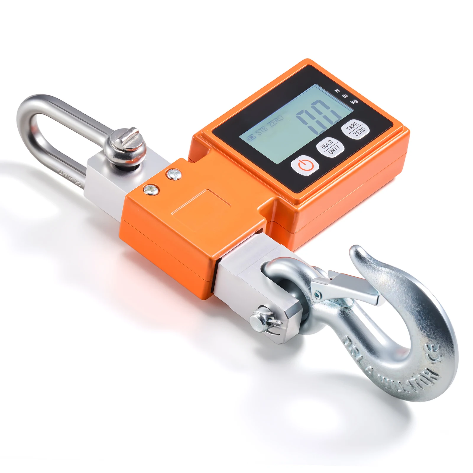 SucceBuy 1100Lbs/500kg Digital Crane Scale Industrial Hanging Scale with LCD Display 0.2lbs Division & 3 Unit Switch for Garage