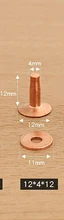  10Pcs/lot High Quality American style Brass For DIY Handmake Leather Bag Rivet Hardware Accessaries 