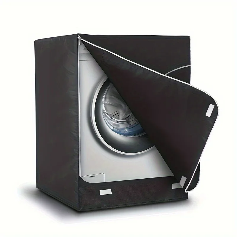 Washing Machine Cover Dryer Cover 420D Oxford waterproof Washer and Dryer Cover front loading 39.5x33x27 inches black washing machine cover dryer cover