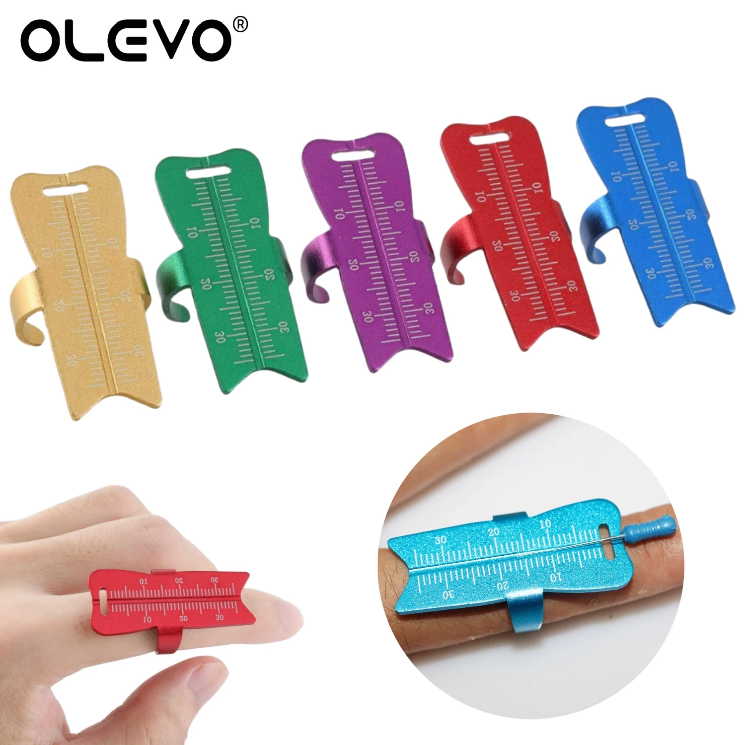 

1Pc Dental Ruler Aluminium Alloy Colorful Finger Ring Ruler Endodontic Root Canal Measuring Scale Gauge Tool Dentist Instrument