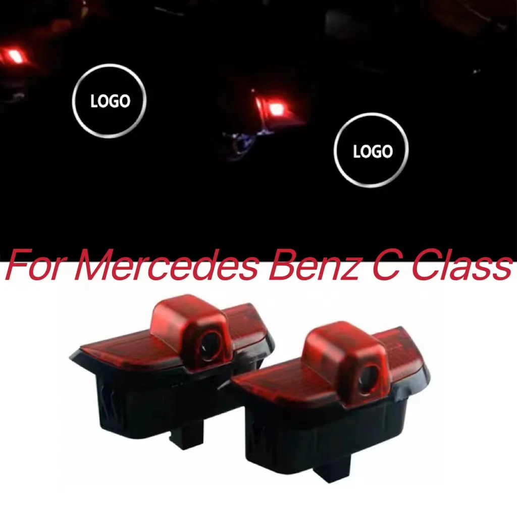 

2pcs LED Car Door Welcome Logo Projector Lights Accessories For Mercedes Benz W204 C200 C230 C280 2008 C260 C300 2010 2011 2012