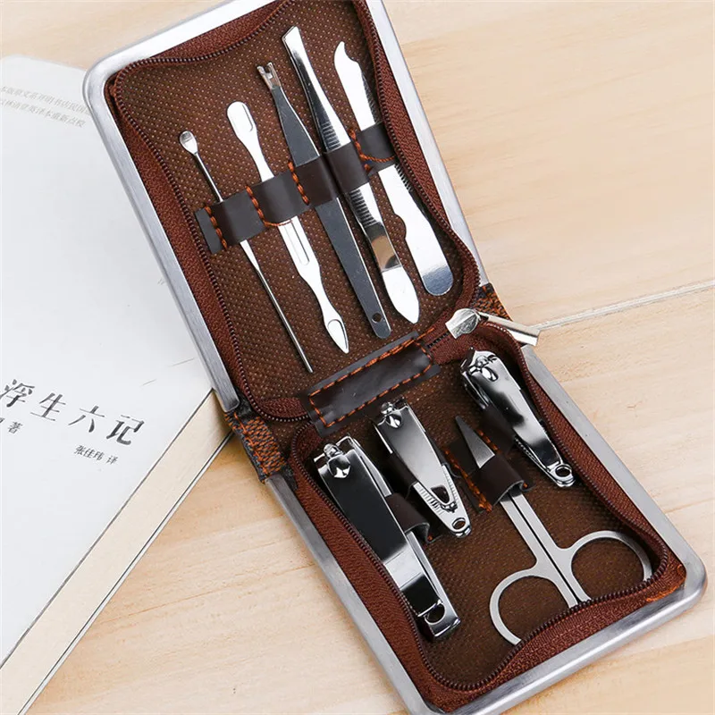 9-piece Nail clipper set manicure tool nail scissors ear spoon tweezers PU box nail clipper set,nail clipper,nail scissors set,nail clippers,manicure set,manicure sets,manicure nail clipper set,nail clippers kit