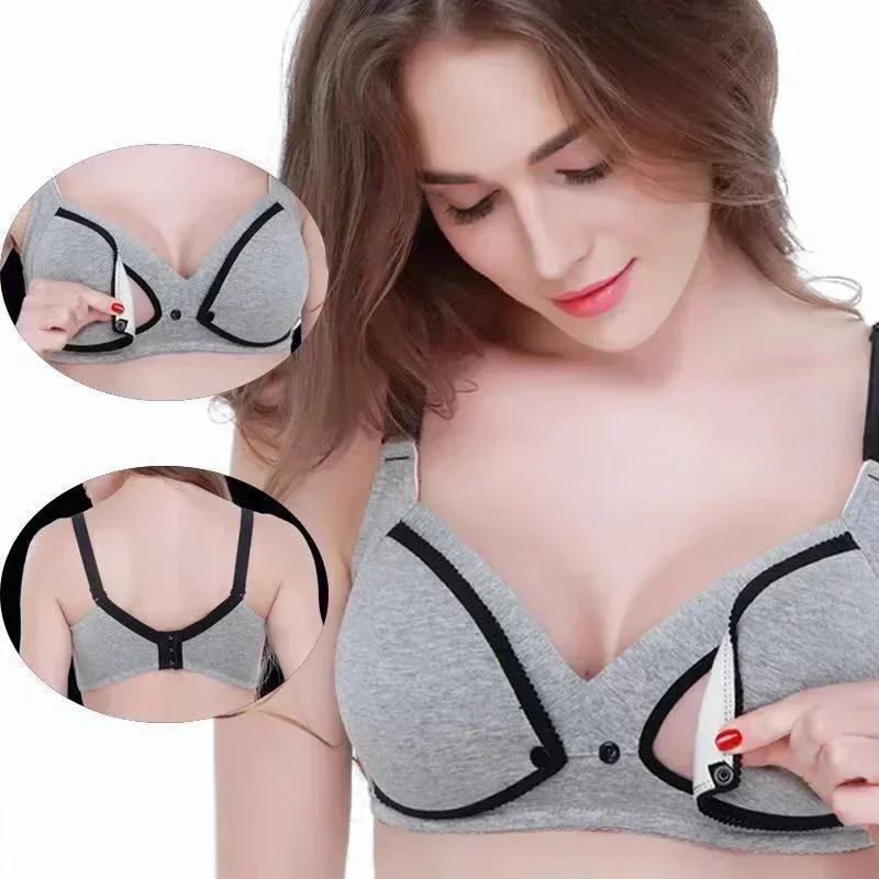 

EuerDoDo Nursing Bra Pregnancy Clothes for Pregnant Women Breast Feeding Bra Cotton Maternity Bra with Open Breast