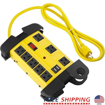 Heavy Duty 8 Outlet USB Surge Protector 1