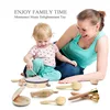 Wooden Musical Instruments for Children Montessori Educational Toy Natural Wood Music Instruments Set for Newborn Babies 0 12M 2