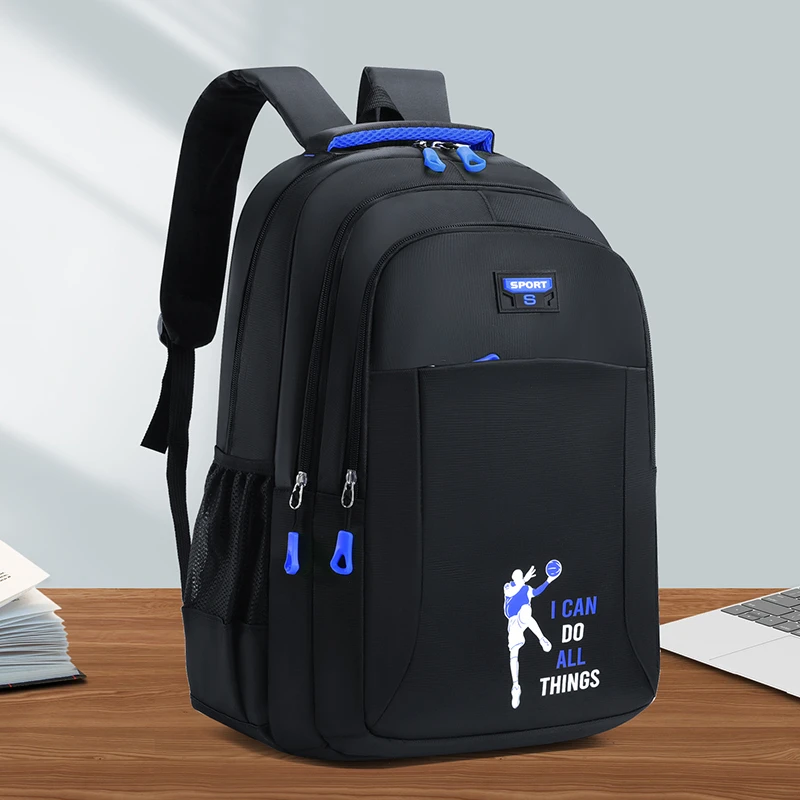 Large-capacity backpack - durable fabric, zipper closure, laptop bag, travel backpack, daily commuter bag