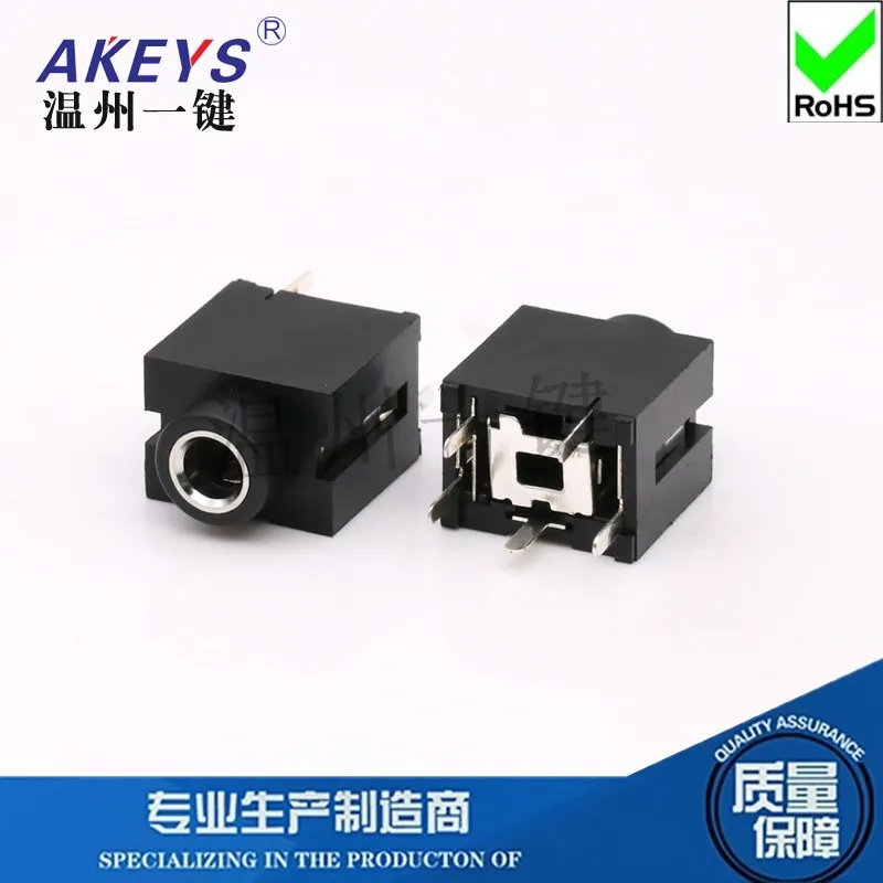 

Audio Socket Interface 3.5mm Caliber PJ-395A Inner Copper Sleeve 5-Foot Vertical Direct Plug Welding Plate High Quality