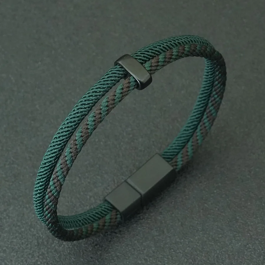 Men Ethnic String Charm Bracelet 5 Colors