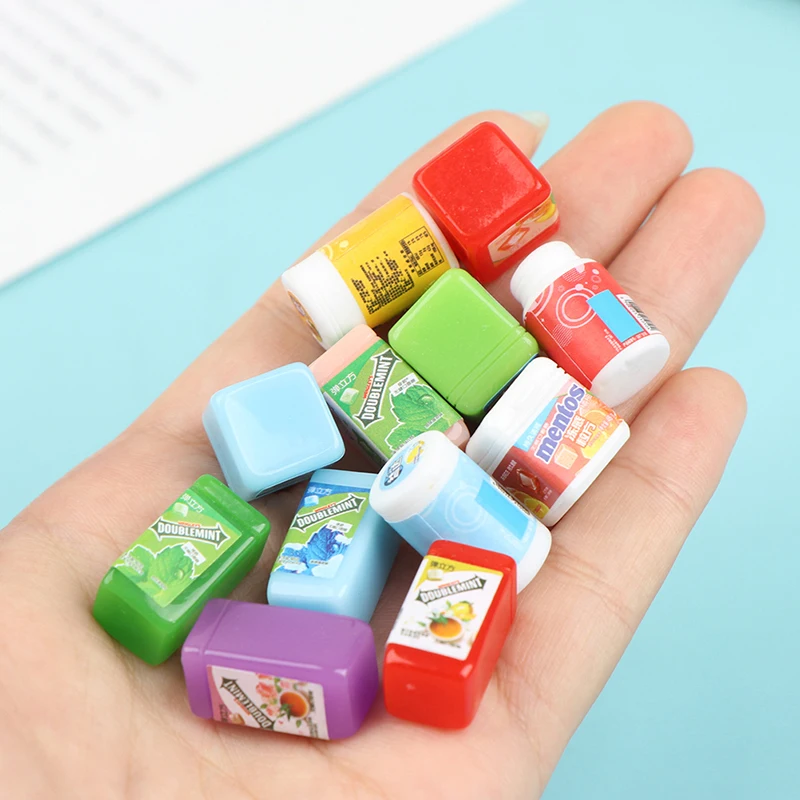 5pcs/set 1/12 Scale Miniature Dollhouse Chewing Gum Mini Food For Doll Play  House Kitchen Props Toy Accessories Кукольный Домик - AliExpress