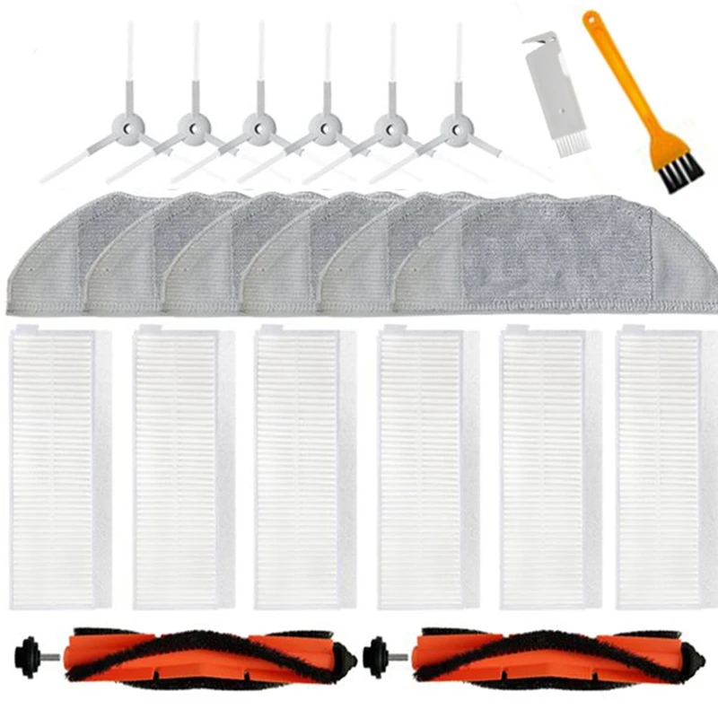 

Основная вращающаяся щетка, боковая щетка, фильтр НЕРА, тряпка для швабры, тканевая тряпка для робота-пылесоса Xiaomi Mi, сменные детали для очистителя G1