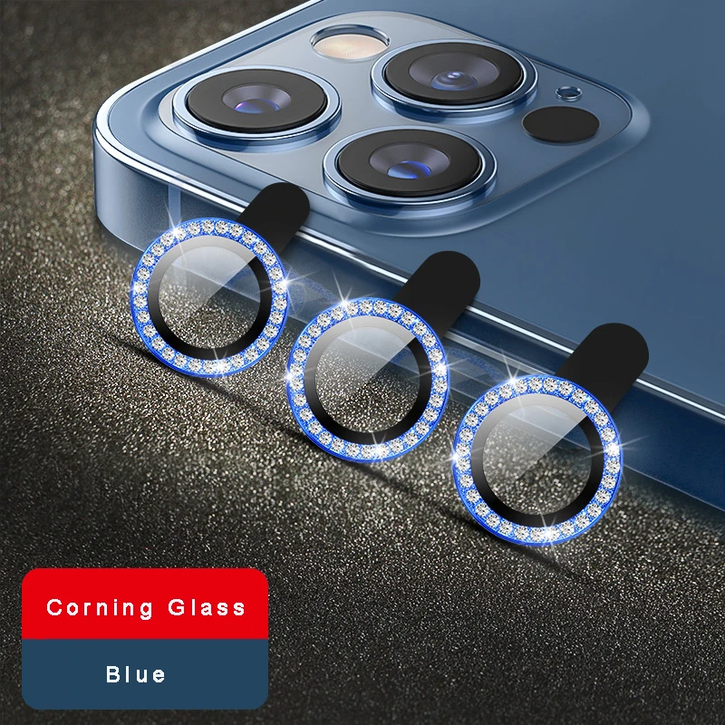 Diamond Glitter Camera Lens Protector Per Iphone 14 11 12 13 Pro Max Mini 14 Plus Lens Glass Case Per Iphone 13 Cover Protettiva