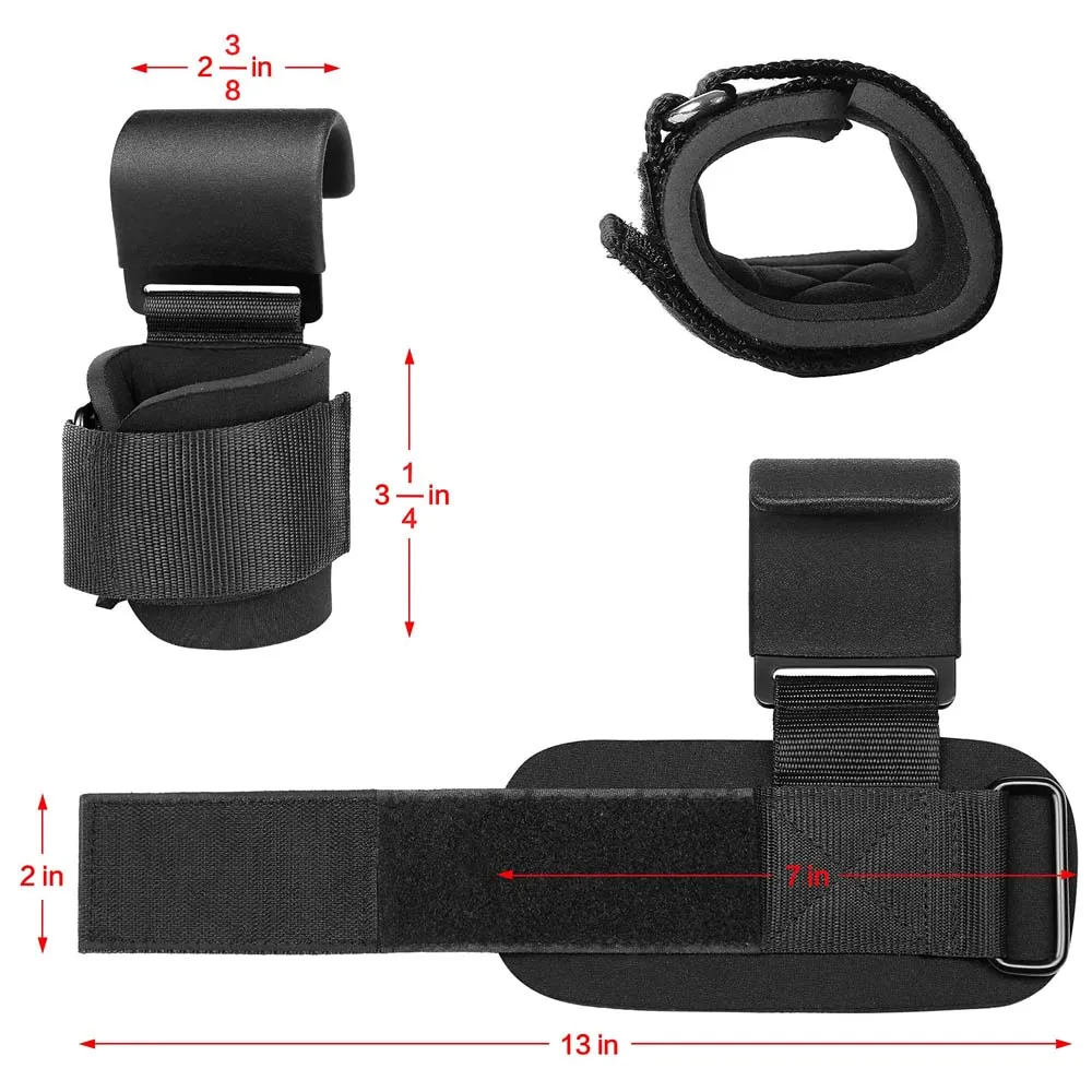 Weight Lifting Hook Grips Padded With Wrist Wraps Hand-Bar Powerlifting Gloves Heavy Duty Pull-ups Hooks Gym Training Straps 2