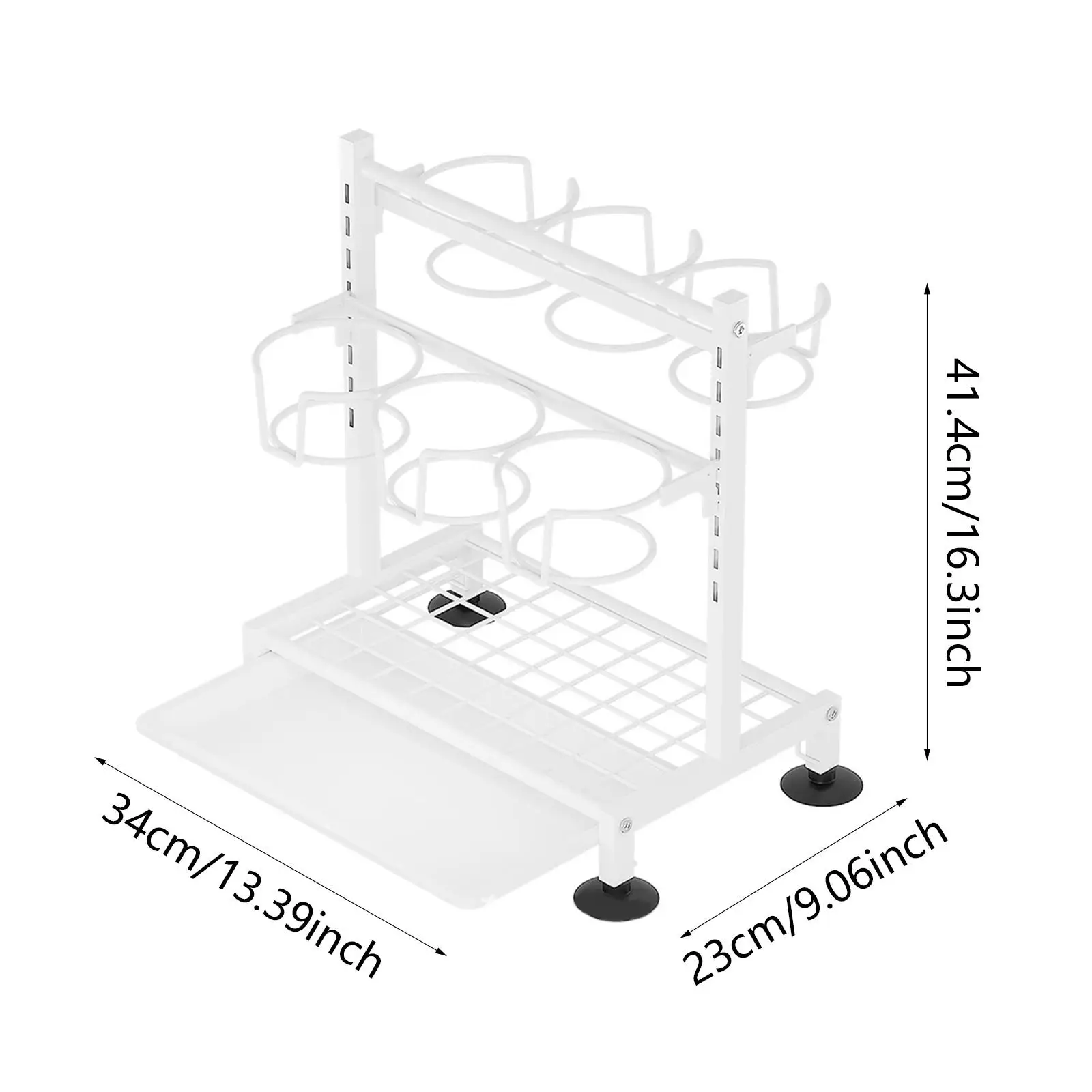 Insulated Cup Storage Rack Double Layer Draining Rack Kitchen Organizer and Storag