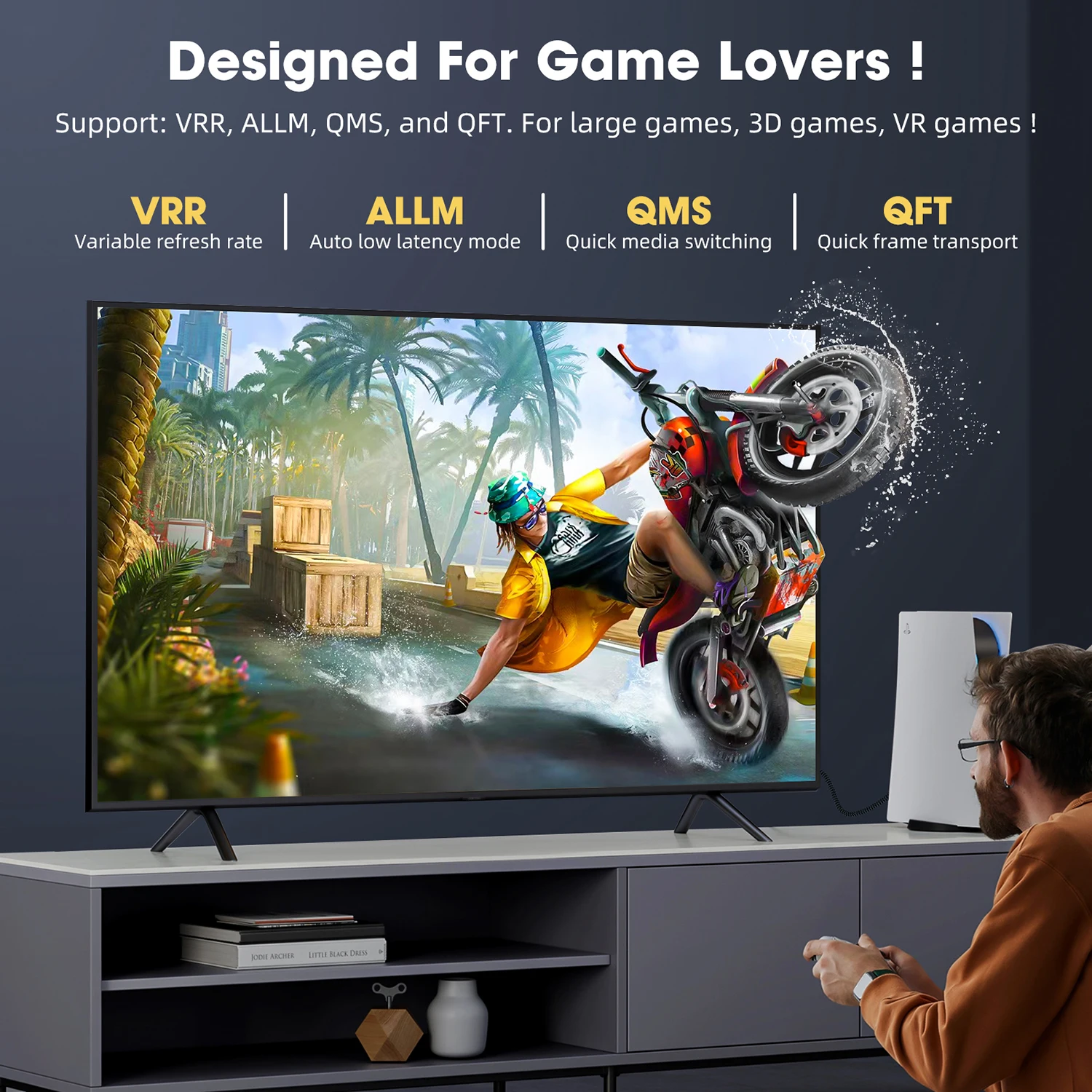 8K HDMI 호환 2.1 케이블 고속 48Gbps 동적 HDR 8K/60Hz 4K/120Hz UHD 초고화질 비디오 케이블 HDTV용 3m 5m