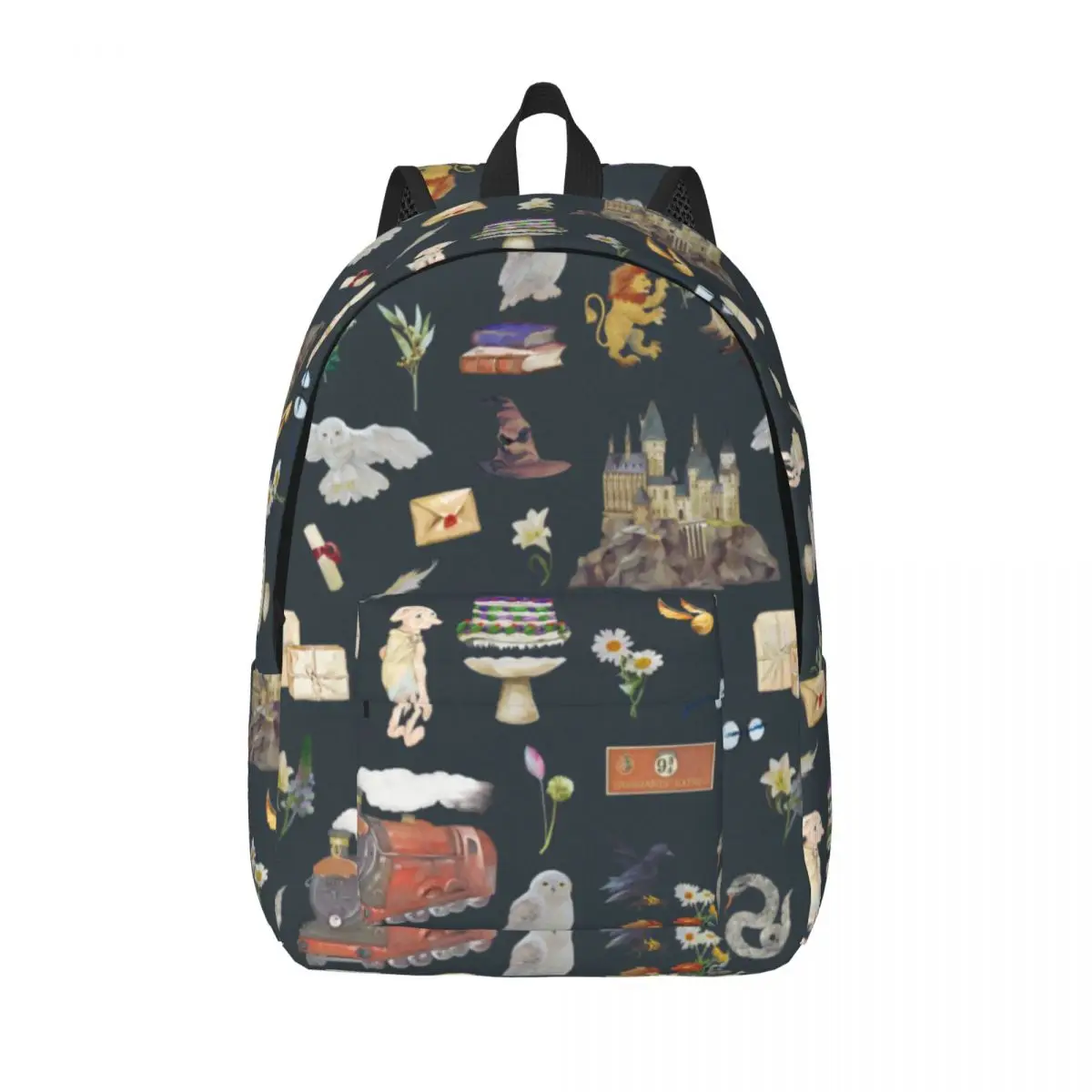 

Potters Icons Pattern Backpack Elementary High College School Student Bookbag Men Women Daypack Outdoor