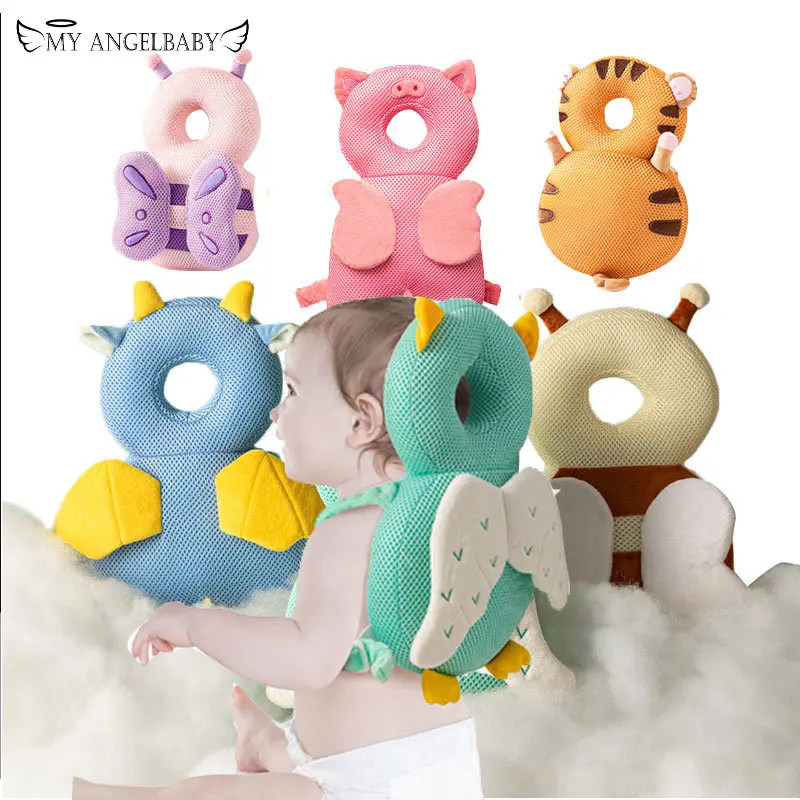 

1-3T Toddler Baby Head Protector Safety Pad Cushion Back Prevent Injured Angel Bee Cartoon Security Pillows